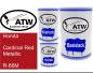Preview: Honda, Cardinal Red Metallic, R-66M: 500ml Lackdose + 500ml Klarlack + 250ml Härter - Set, von ATW Autoteile West.